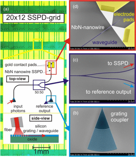 Array of integrated superconducting single photon detectors with high timing resolution paper figure preview